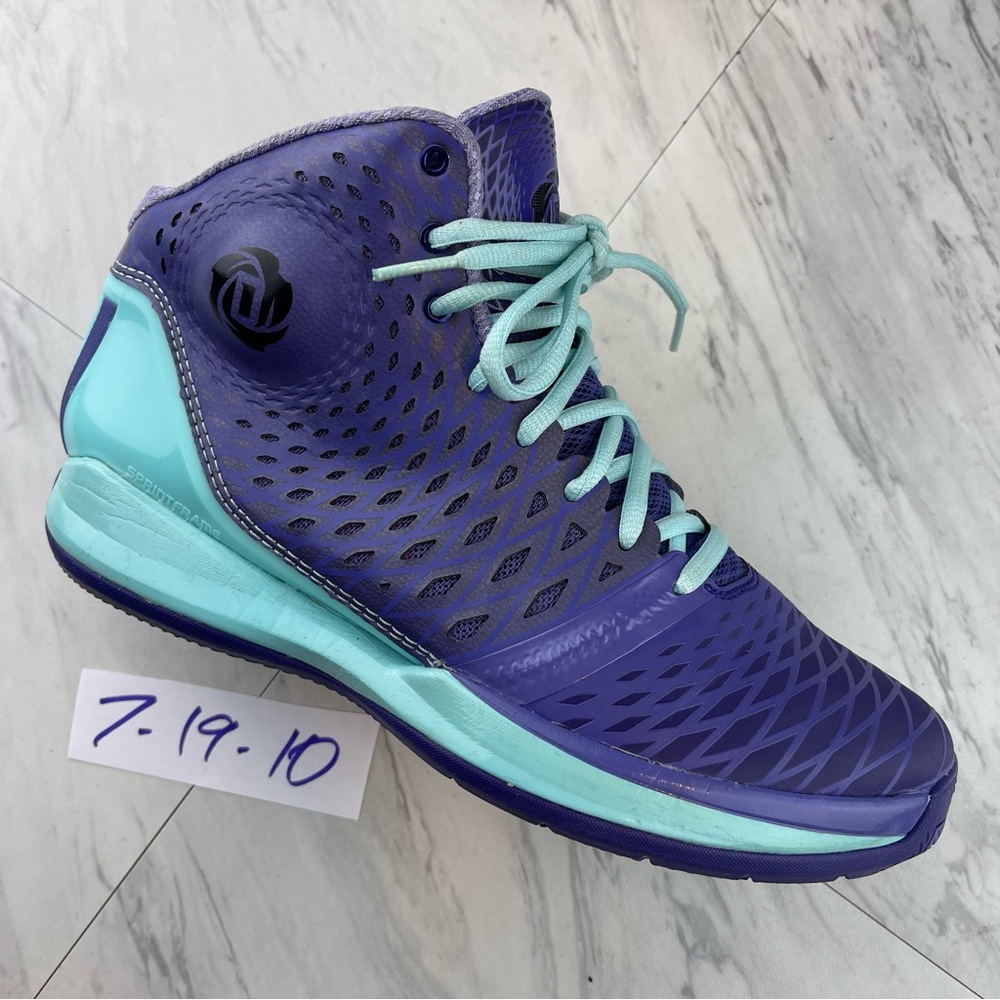 Adidas D Rose 3.5 G66479 basketball shoes Sneakers Purple - Kid's sz 7 M -